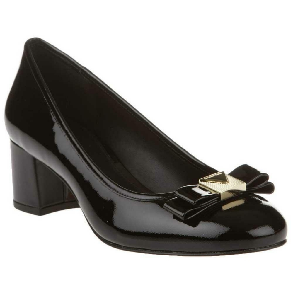 Michael Kors Caroline Black Patent Leather Mid Pump Women’s 9.5
